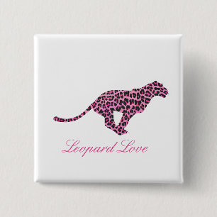 Chapa Cuadrada Silhouette Pink and Black Leopardo