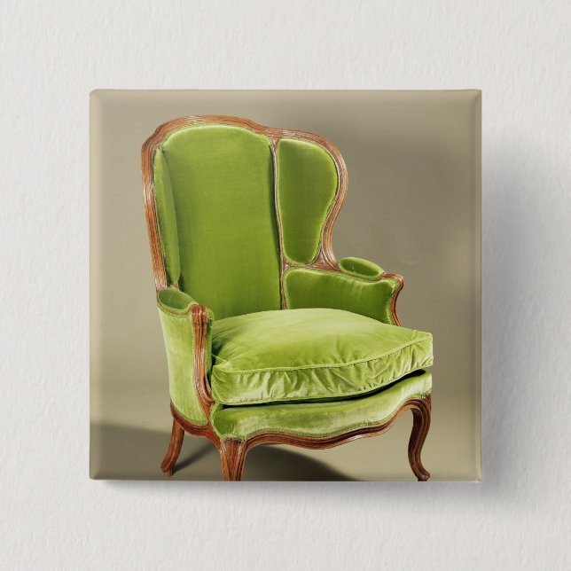 Chapa Cuadrada Silla francesa del bergere, c.1725 (Anverso)