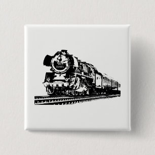 Chapa Cuadrada Silueta de locomotora