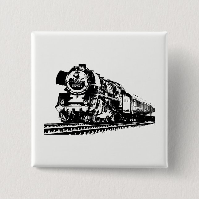 Chapa Cuadrada Silueta de locomotora (Anverso)