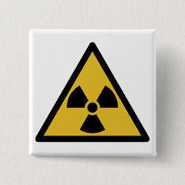 Chapa Cuadrada Símbolo de advertencia de radiación (peligro radia
