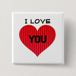 Chapa Cuadrada Símbolo de amor del corazón rojo-18374