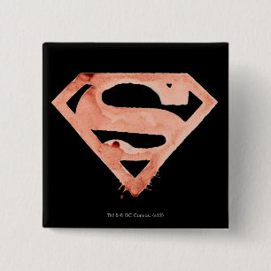 Chapa Cuadrada Símbolo de café S - Rojo