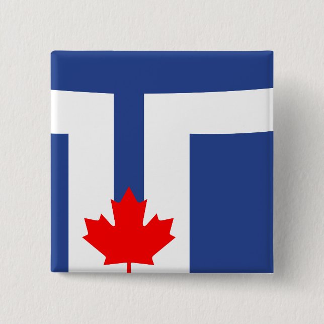 Chapa Cuadrada Símbolo de canadá de la bandera de Toronto (Anverso)