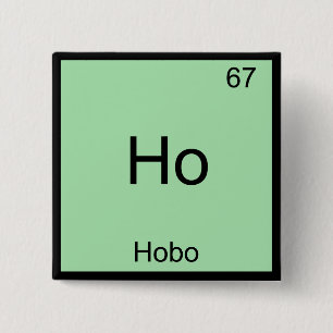Chapa Cuadrada Símbolo de elemento de química divertida Ho - Ho