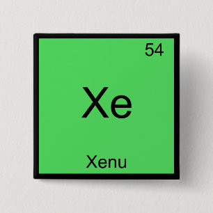 Chapa Cuadrada Símbolo de elemento química Xe - Xenu Gracia perió
