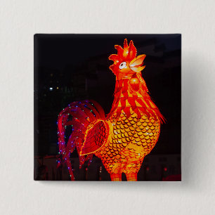 Chapa Cuadrada Símbolo de gallo Zodiac