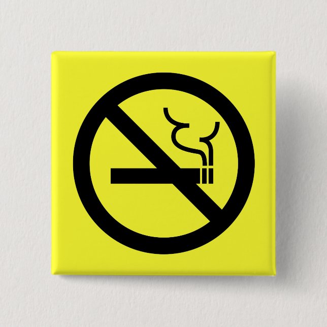 Chapa Cuadrada Símbolo de no fumadores (Anverso)