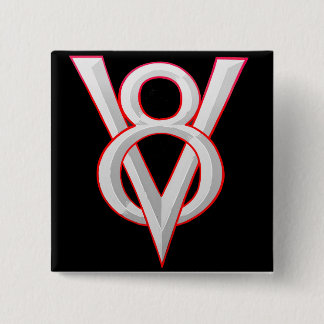 Chapa Cuadrada Símbolo de V8