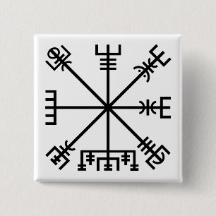 Chapa Cuadrada Símbolo de viking de vegvisir