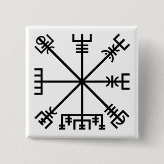 Chapa Cuadrada Símbolo de viking de vegvisir
