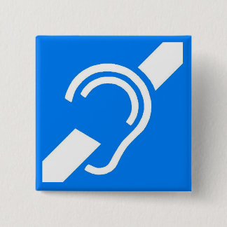 Chapa Cuadrada Símbolo internacional para el sordo