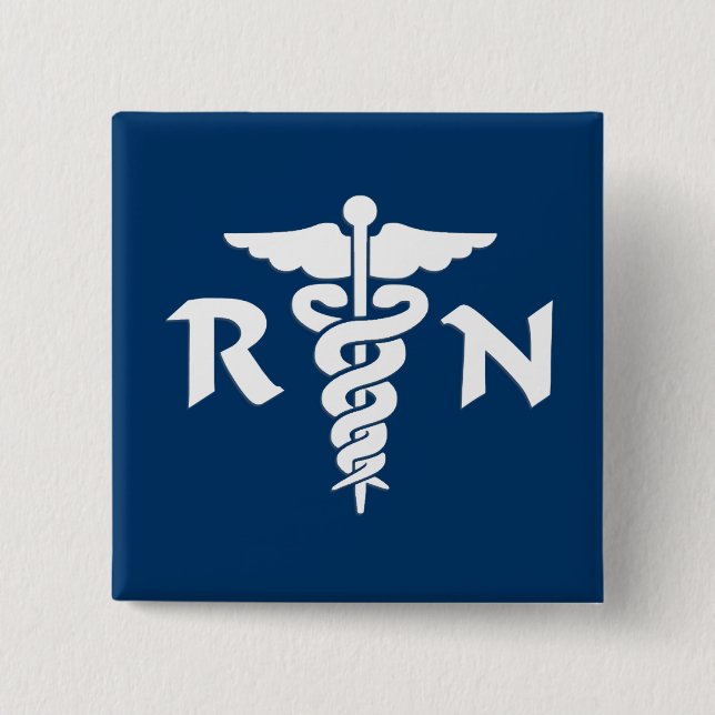 Chapa Cuadrada Símbolo médico del RN (Anverso)