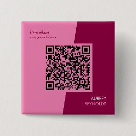 Chapa Cuadrada Simple y moderno código QR profesional Feminine Pi