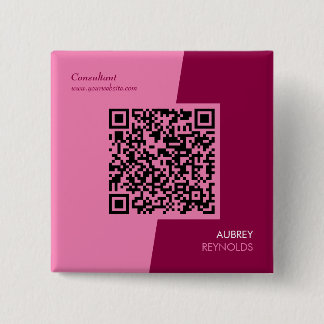 Chapa Cuadrada Simple y moderno código QR profesional Feminine Pi