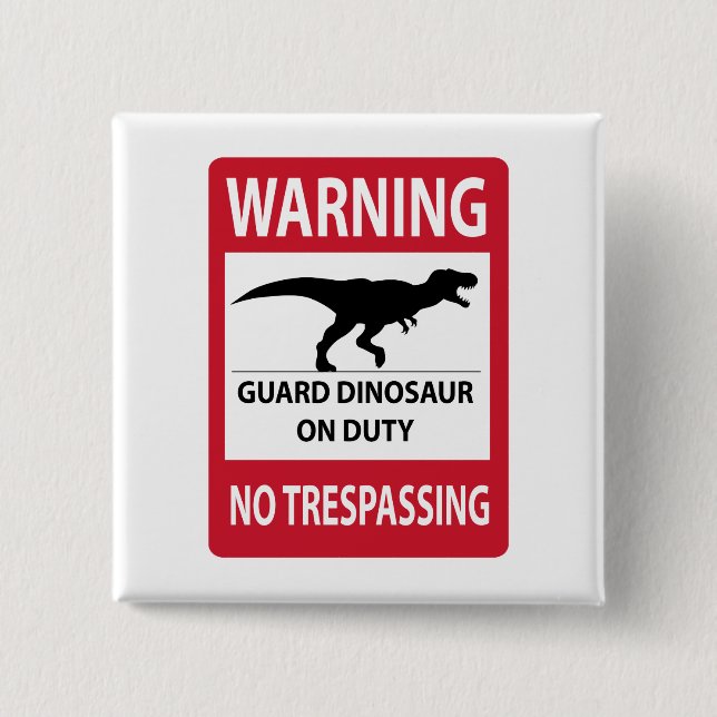 Chapa Cuadrada Sin Rótulo de traspaso (T-Rex) (Anverso)