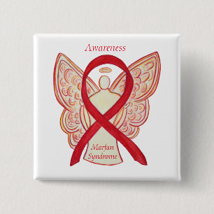 Chapa Cuadrada Síndrome de Marfan Angel Awareness Ribbon Personal