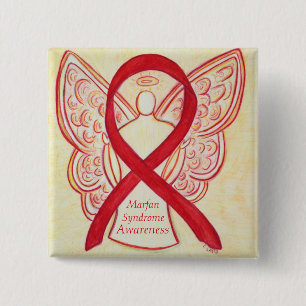 Chapa Cuadrada Síndrome de Marfan Angel Awareness Ribbon Personal