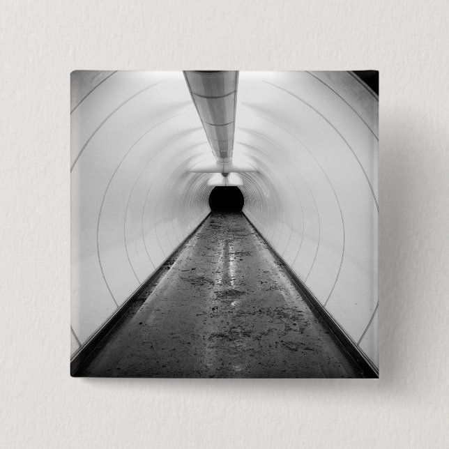 Chapa Cuadrada Singapur. Un túnel peatonal iluminado en (Anverso)