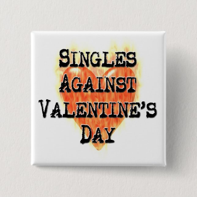 Chapa Cuadrada Singles contra El día de San Valentín (Anverso)