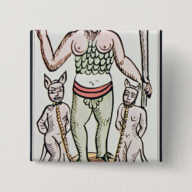 Chapa Cuadrada Sino, carta de tarot, francesa (Anverso)