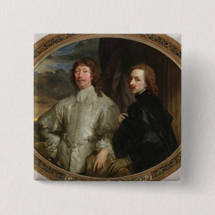 Chapa Cuadrada Sir Endymion Porter (1587-1649) y el artista, C.