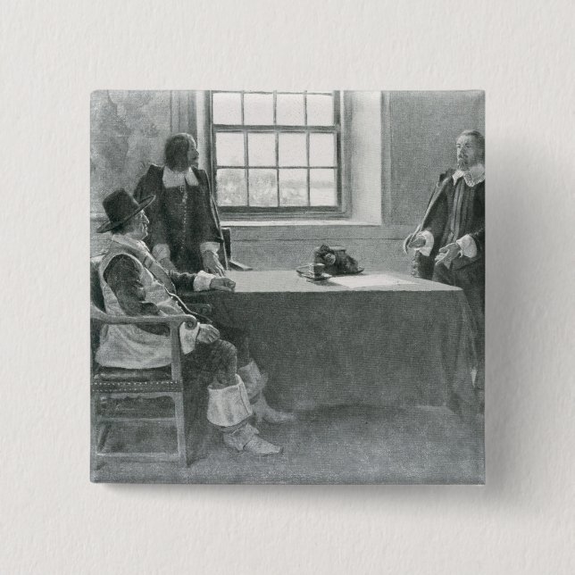 Chapa Cuadrada Sir Guillermo Berkeley Surrendering (Anverso)