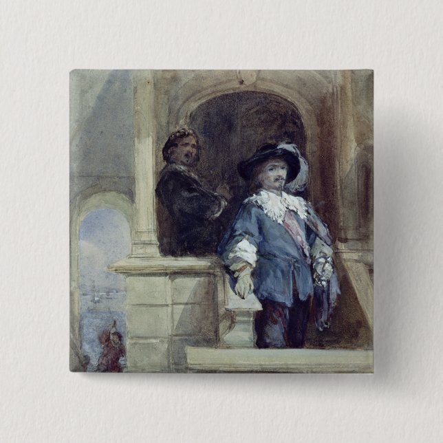 Chapa Cuadrada Sir Thomas Wentworth y Juan (Anverso)