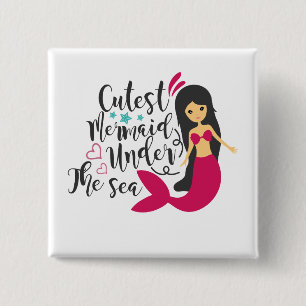 Chapa Cuadrada Sirena más linda bajo el mar