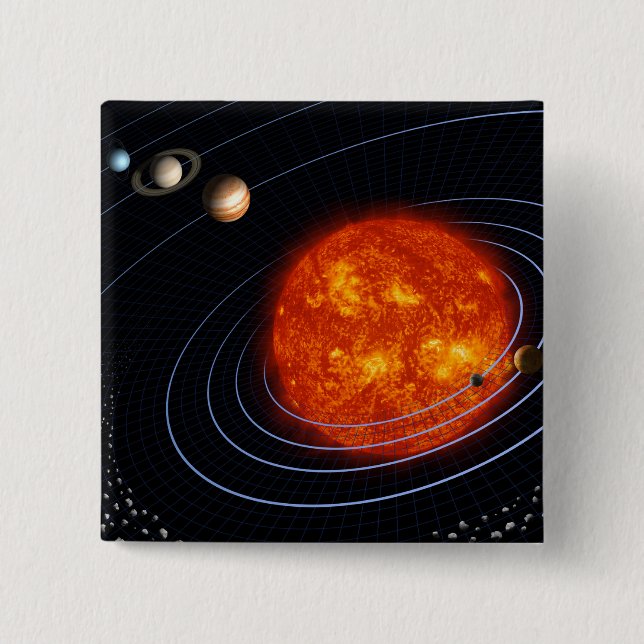Chapa Cuadrada Sistema solar 8 (Anverso)