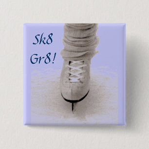 Chapa Cuadrada 'Sk8 Gr8!' Pin