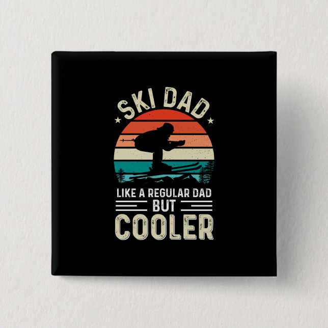 Chapa Cuadrada Ski Dad (Anverso)