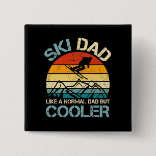 Chapa Cuadrada Ski Dad Regalo del Día del Padre Hobbies