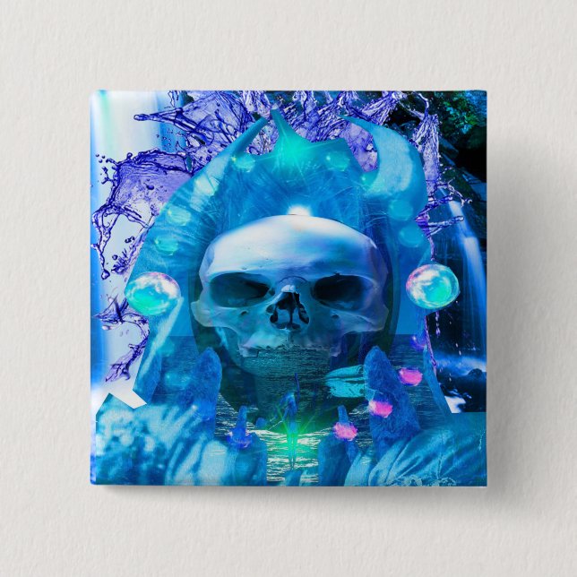 Chapa Cuadrada Skull Magician (Anverso)