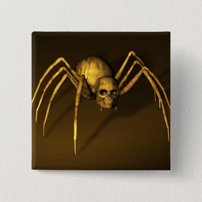 Chapa Cuadrada Skull Spider (Anverso)