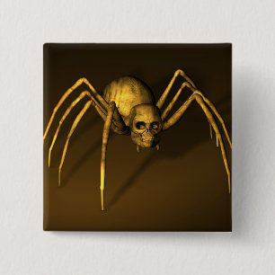 Chapa Cuadrada Skull Spider