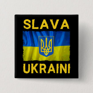 Chapa Cuadrada Slava Ukraini slava ukraina flag