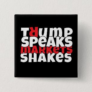 Chapa Cuadrada Slogan de protesta anti trump