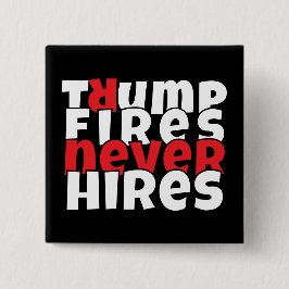 Chapa Cuadrada Slogan de protesta anti trump rojo negro