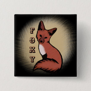 Chapa Cuadrada Sly Red Foxy Fox