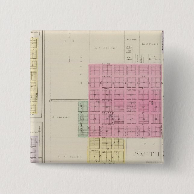 Chapa Cuadrada Smith Center, Gould City, Motor, Webster, Kansas (Anverso)