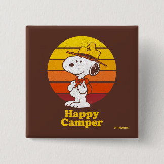 Chapa Cuadrada Snoopy | Beagle Scout - Camper feliz