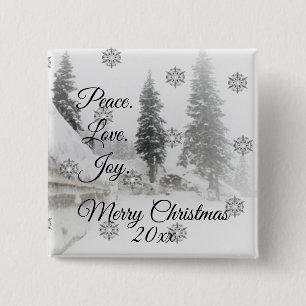 Chapa Cuadrada Snowflakes Snowflakes Navidades sketch blanco negr