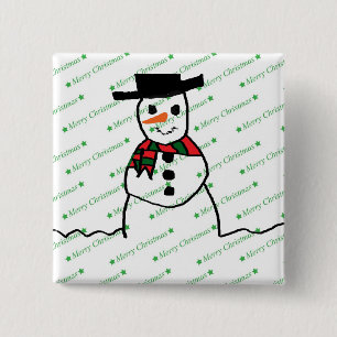 Chapa Cuadrada Snowman