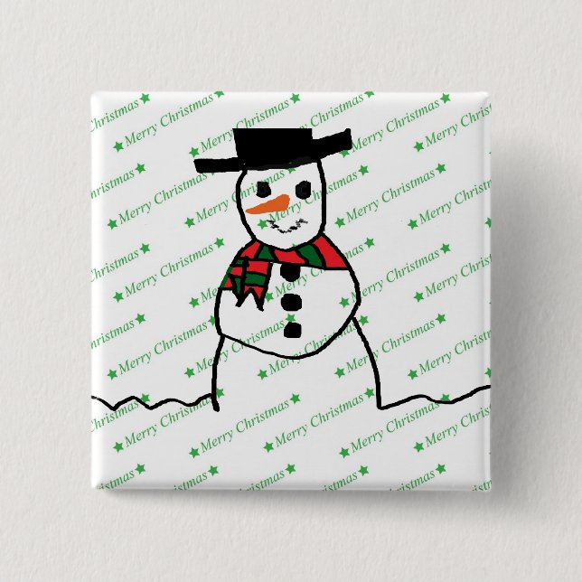 Chapa Cuadrada Snowman (Anverso)