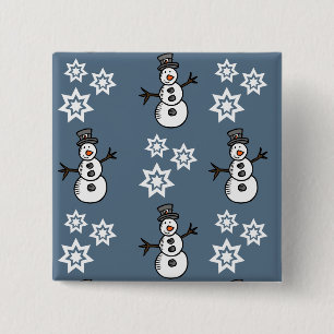 Chapa Cuadrada Snowman