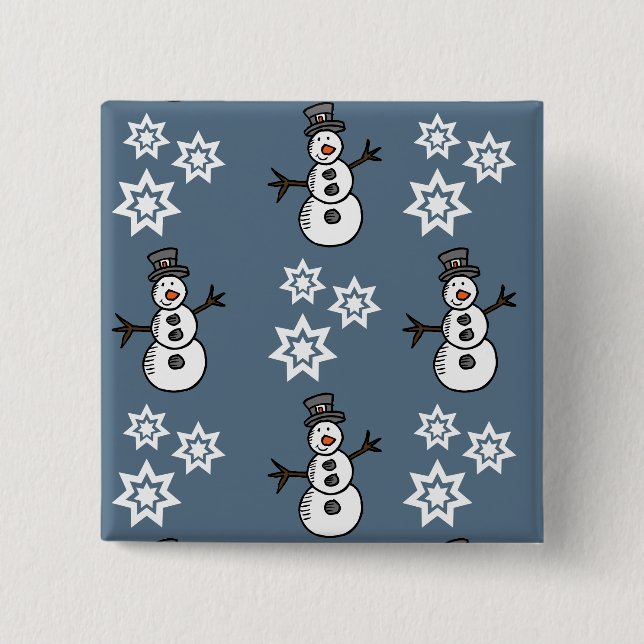 Chapa Cuadrada Snowman (Anverso)