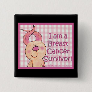 Chapa Cuadrada Sobreviviente del cáncer de mama