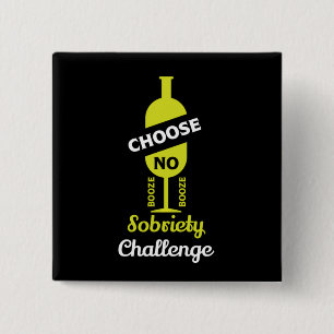 Chapa Cuadrada Sobriedad del alcohol Apoyo Teetotal sin alcohol