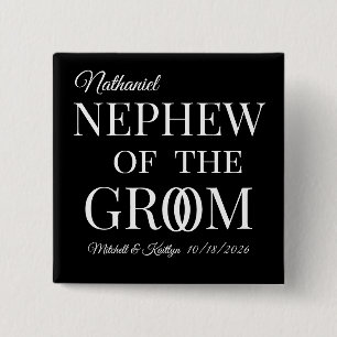 Chapa Cuadrada Sobrino del Boda Groom